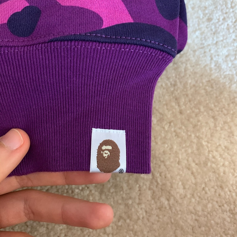 Bape / A Bathing Ape Tiger Purple Zip-Up Hoodie - Picture 7 of 8